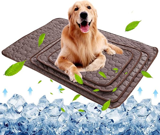Coppthinktu Cooling Mat for Dogs Summer Dog Pad for Small Medium Large Dogs Cats, Pet Ice Silk Blankets Sleeping Mat, Outd...
