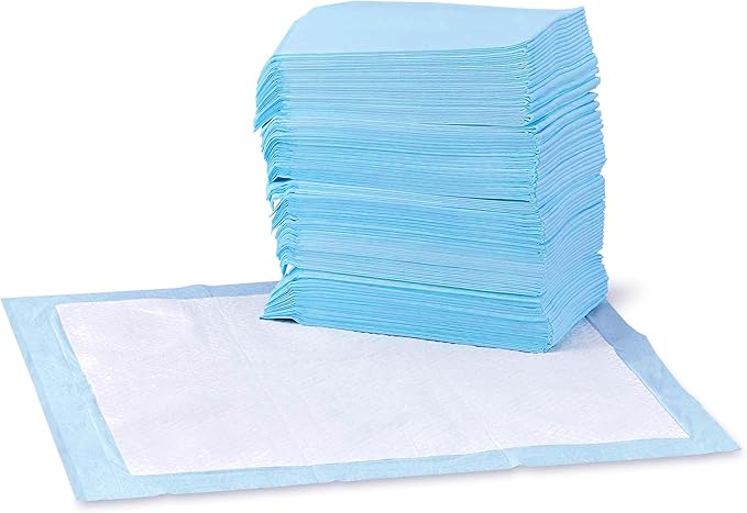 Amazon Basics Leak-Proof Dog and Puppy Potty Training Pee Pads with Quick-Dry 5-Layer Super Absorbent Design, Regular Size...