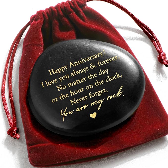 Happy Anniversary Rock Gifts for Men Women,Aniversario Gift for Him,Year Anniversary Wedding Gift for Husband,Anniversary ...
