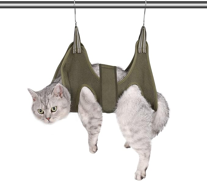 ATO-DJCX Cat Grooming Hammock Harness for Small Dogs,Pet Hammock Restraint Bag,Dog Grooming Sling for Trimming Nail and Ea...