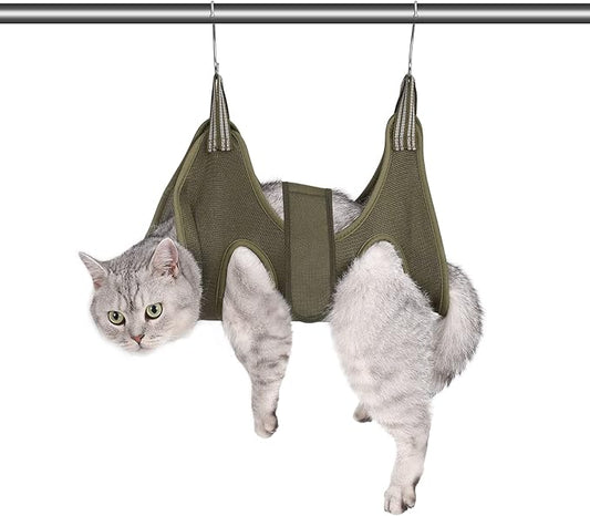 ATO-DJCX Cat Grooming Hammock Harness for Small Dogs,Pet Hammock Restraint Bag,Dog Grooming Sling for Trimming Nail and Ea...