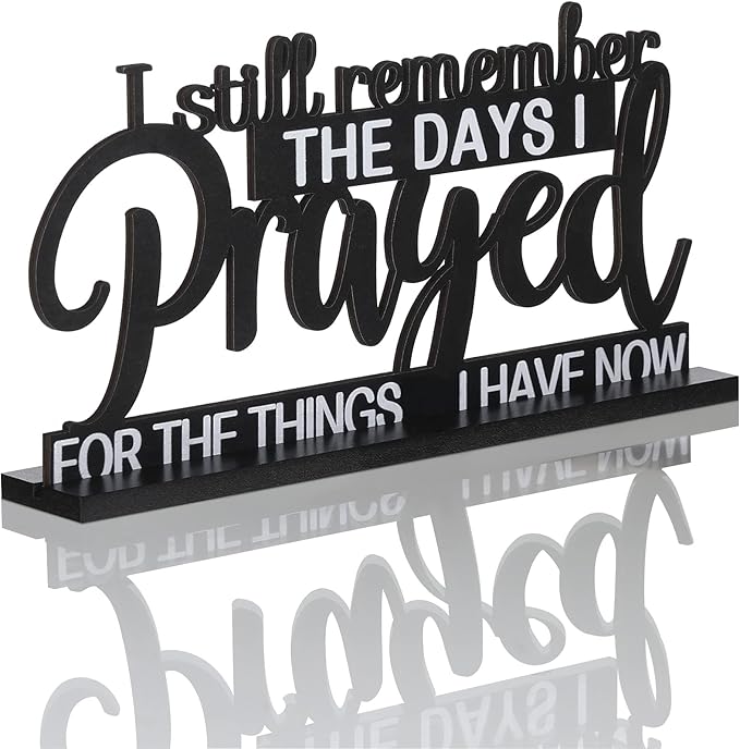 Jetec I Still Remember The Days I Prayed Sign Inspirational Table Blessed Signs Motivational Decor Farmhouse Table Home Ce...