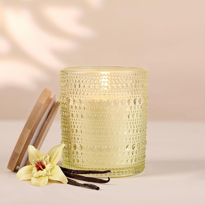 DARJEN Vanilla Candles for Home- 6.3oz 42H Natural Soy Wax Aromatherapy Jar Candle with Strong Scent, Decorative Aesthetic...