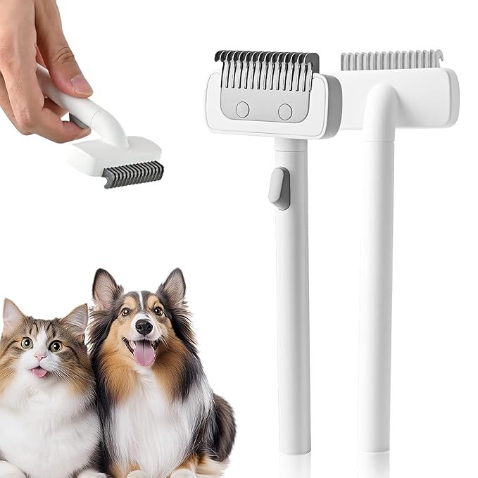 Diecallan Cat Brush cat grooming supplies Gently Removes Loose Undercoat Mats, Tangled Hair and Soothes Skin. Ideal for Lo...