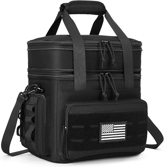 holuxer Tactical Lunch Bag & Lunch Box for Men - Large Double Deck Expandable Insulated Soft Adult Lunchbox for Work - Coo...