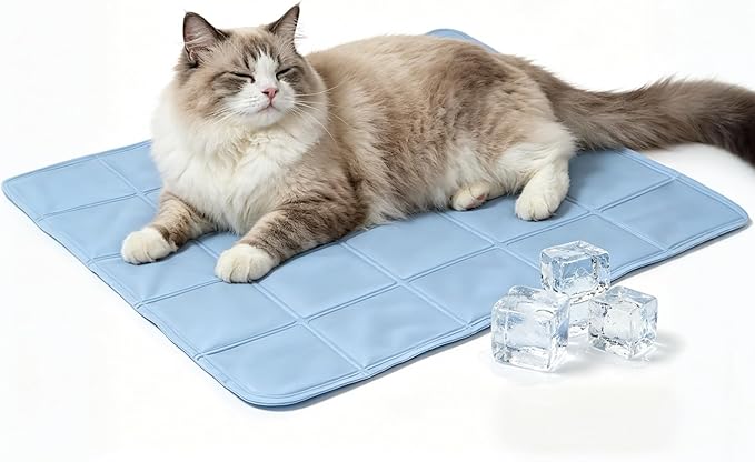 ZeQi Gel-Filled Cooling Mats for Cats Dogs Pets, Water-Proof Surface, Summer Dog Cool Mat, Cooling Cat Bed, Cool Mat, Ice ...