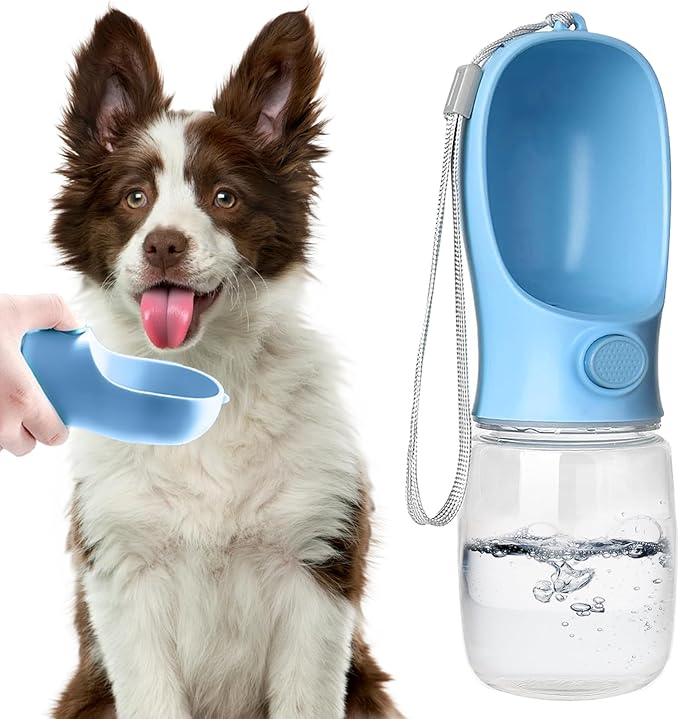 Bestac Pet Travel Water Bottle - Portable Dog&Cat Water Cup, One-Hand Operation, Lightweight & Leak-Proof, BPA-Free, Compa...