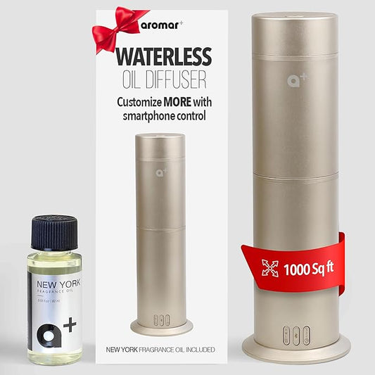 AROMAR Smart Waterless Oil Diffuser - Cold-Air Essential Scent Machine, App-Controlled, Covers 1000 Sq.Ft - Includes 'New ...