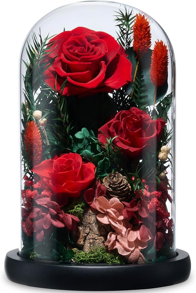 CuteWelt Preserved Roses,Forever Fresh Flowers 7.48in,Gift for Women,Mom,Grandma,Wife,Girlfriend,Sister,and Daughter Perfe...
