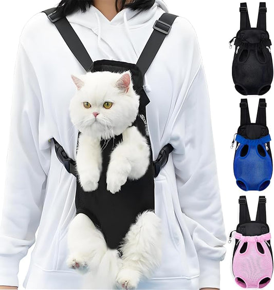 Pet Carrier Backpack, Adjustable Pet Front Carriers for Small Medium Dogs Cats 5-18 Lbs, Legs Out, Dog Cat Carrier Backpac...