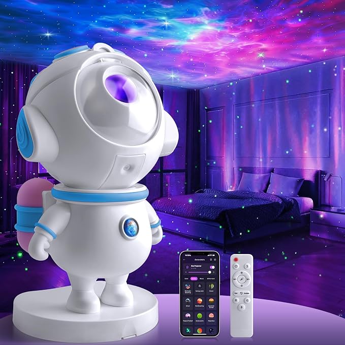 Astronaut Galaxy Star Projector Light, Aurora LED Night Light Lamp for Bedroom,Adults Kids Room Decor, Space Starry Nebula...
