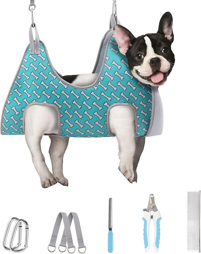 Supet Dog Grooming Hammock Harness for Dogs Cats, Relaxation Pet Nail Clipper Hammock, Restraint Dog & Small Animal Leashe...