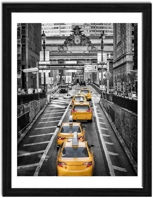 Finefrarm 12x16 Frames Display 11x14 Picture with Mat or 12 x 16 Photo Without Mats Black Picture Frames Wall Art for Livi...