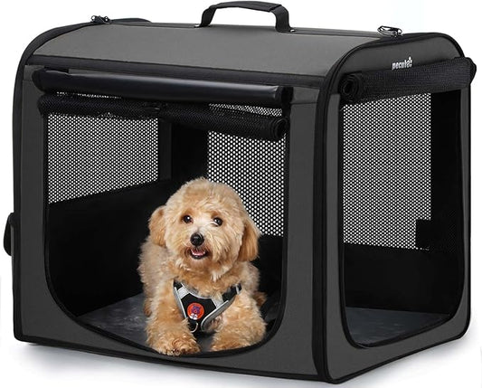 Dog Car Carrier Light Weight, 24×17.7×20.5in Dog Carrier for Cars Easy to Assemble, Dog Cars Crate Portable and Breathabl...