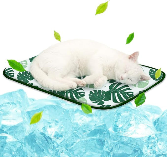 NWK Pet Cooling Mat -Q-Max>0.345 Ice Silk Cooling Mat for Dogs & Cats Portable & Washable Pet Cooling Blanket, Car Seats, ...