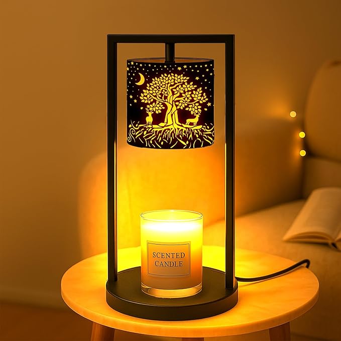 Candle Warmer Lamp with Timer Dimmer, 4 Adjustable Brightness Electric Candle Wax Melt Warmer, Best Birthday Gifts for Wom...