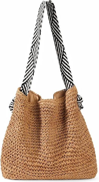 Beach Bags for Women - Straw Bag Tote Bags Casual Boho Large Summer Crossbody Shoulder Handbags Purse