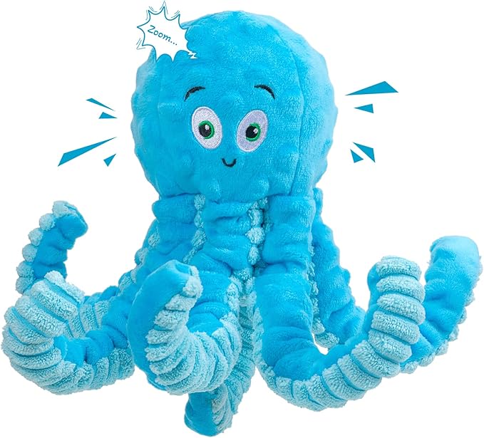 Dog Toys for Aggressive Chewers Indestructible Squeaky Dog Toys Octopus-Tug of War Dog Toys for Large Breed Tough Interact...