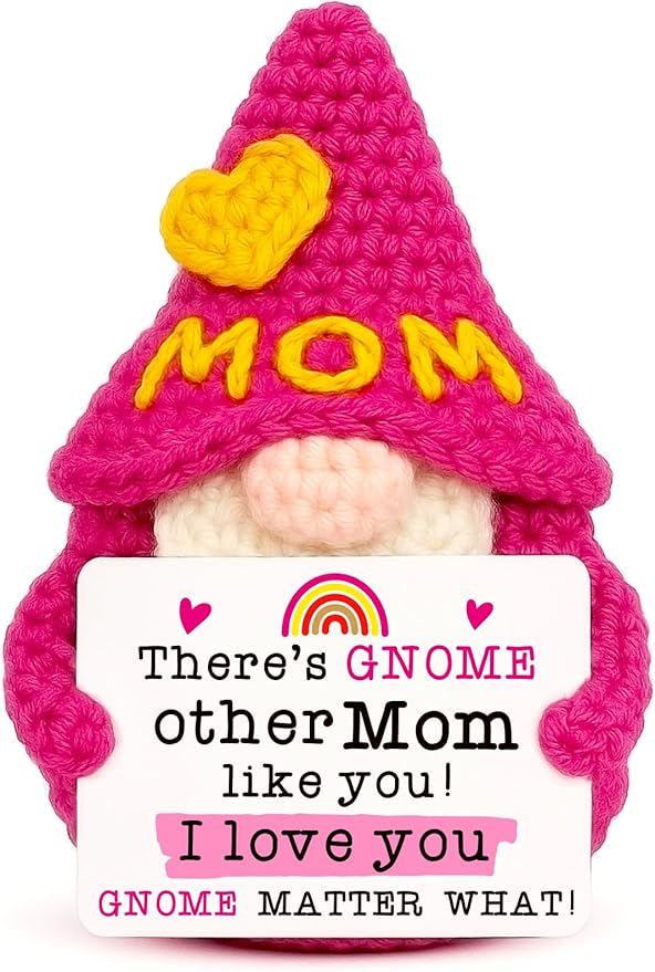 XgiftCreat Mom Gifts for Mothers Day - Funny Mother's Day Birthday Handmade Gnome Gift for Mom from Daughter Son, Cute Cro...