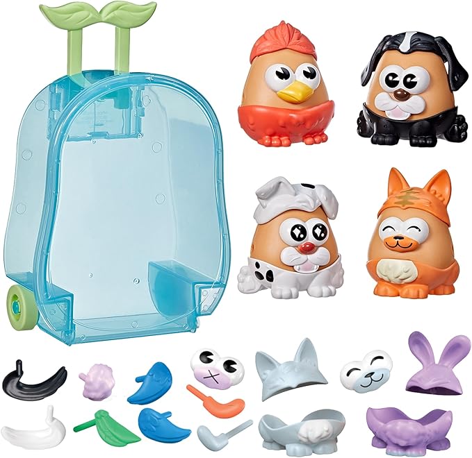 Potato Head Pet-Tato Tots, Pet-Themed Set with 31 Parts and Pieces Plus Rolling Carry Case, Easter Gift for Kids, Toddler ...