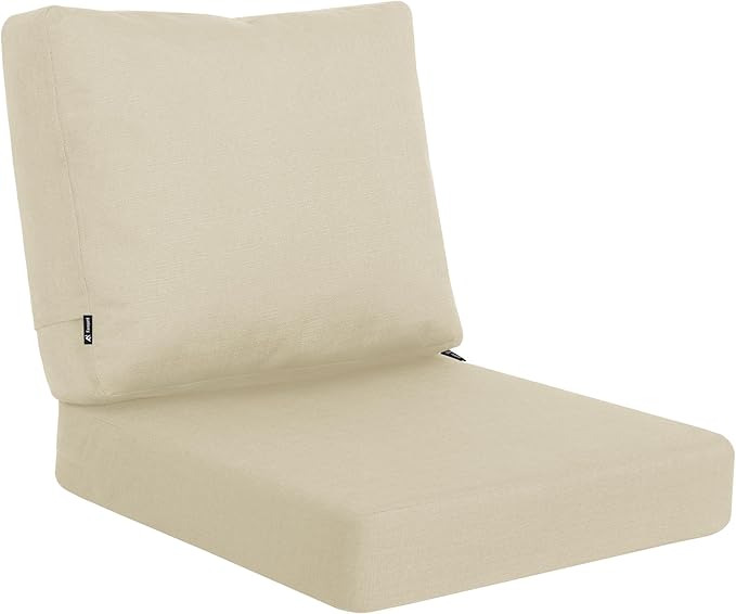 Favoyard Deep Seat Patio Cushions 22 × 22 inch Rainproof & Fadeness Furniture Cushion Set for Outdoor Chair Couch with Pol...