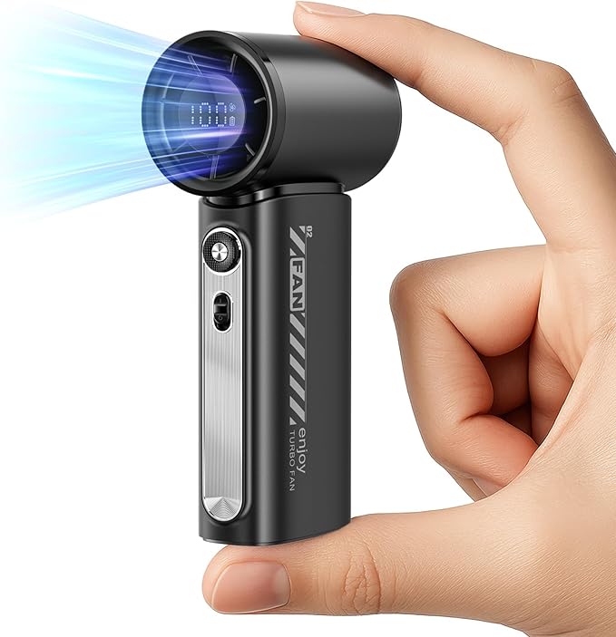 Koonie 19000 RPM High Speed Portable Handheld,100 Speeds Mini Turbo, 3600mAh, 12H Max Cooling Time, Digital Display, 5" He...