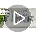 STORi 5-Compartment Clear Plastic Organizer | Rectangular Divided Makeup and Vanity Storage Bin and Office Desk Caddy | Sc...