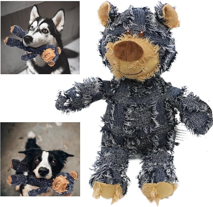 MAXBECK Dog Companion for Heavy Chewers- Indestructible Robust Bear Dog Toy, Resistant Squeaky Dog Toys for Heavy Chewers,...