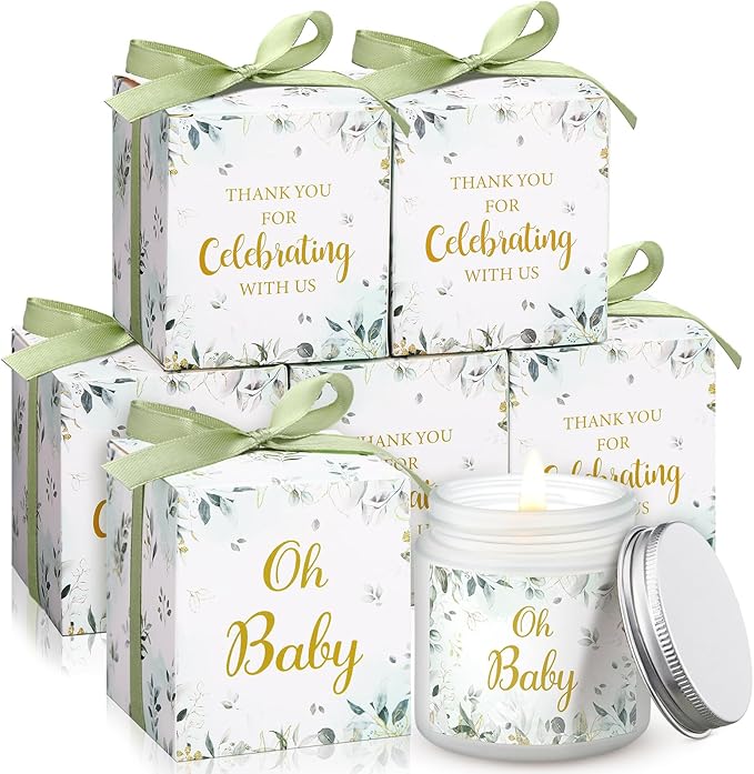 Conelist 6 Sets Baby Shower Game Prizes for Winners Player Baby Shower Winners Guest Gifts Candles Lavender Scented Favors...