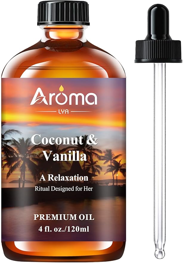 Coconut Vanilla Essential Oil 4fl.Oz - Essential Oils for Diffusers for Home & Aromatherapy - Vanilla Oil for Diffuser, Sc...