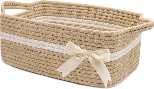 BYLSSNUK Gift Baskets Empty for Kids, Storage Basket for Gifting Small Woven Rope Basket for Towels Baby Shower Baskets fo...
