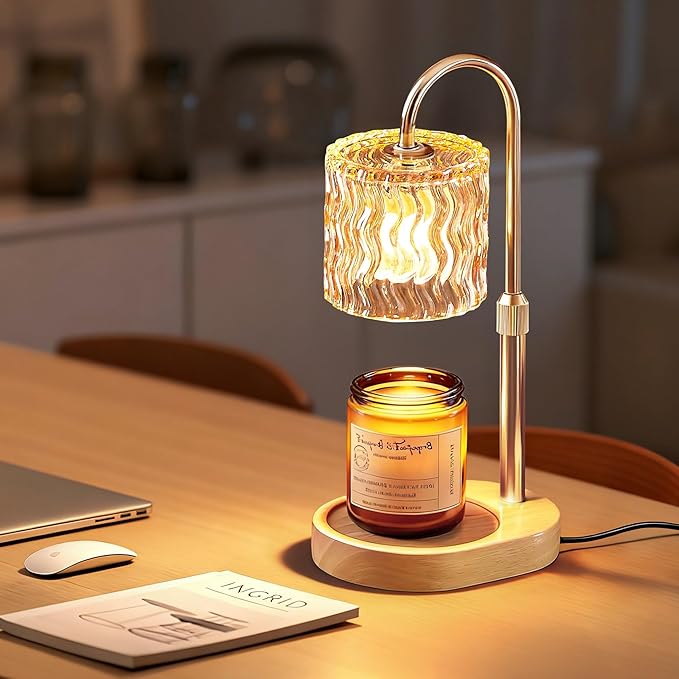 Homelist Candle Warmer Lamp with Timer, Height Adjustable Candle Lamp, Home Decor, Wax Melt Warmer for Birthday Chrismas H...