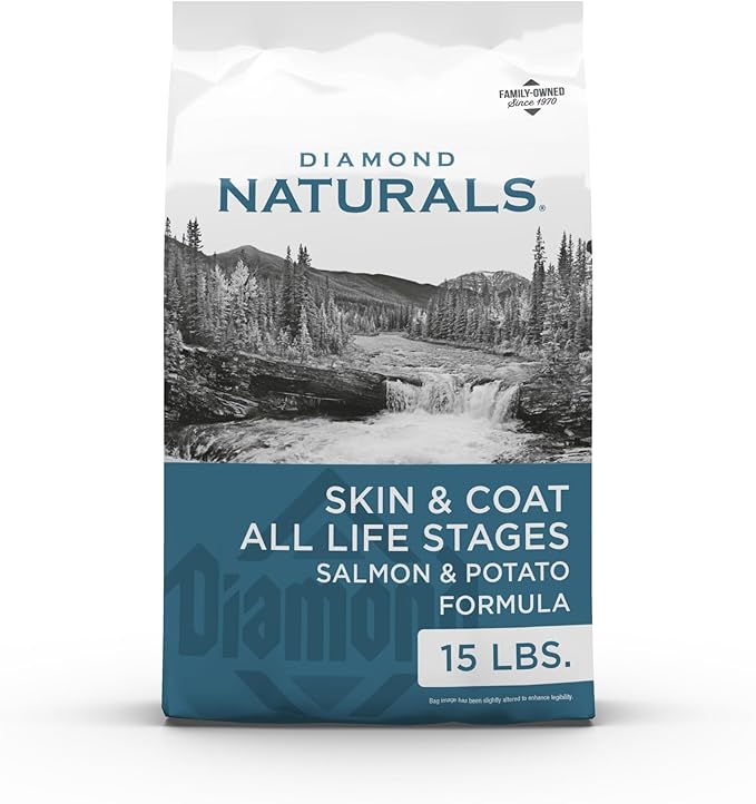 Diamond Naturals Skin & Coat Real Salmon and Potato Recipe Dry Dog Food with Protein, Superfoods, Probiotics and Essential...