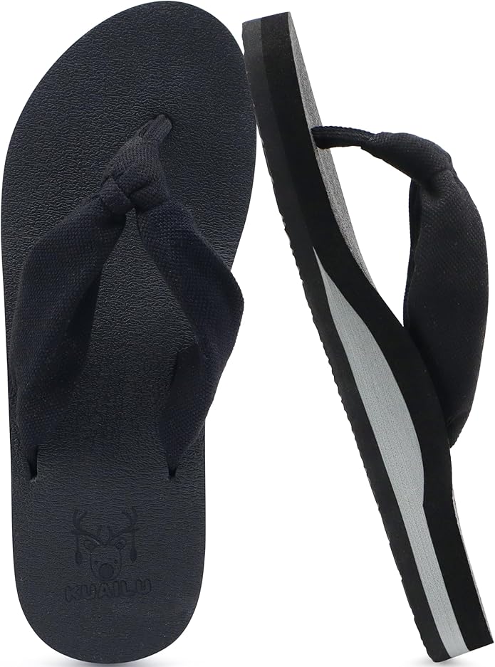 KuaiLu Flip Flops for Women with Arch Support Yoga Mat Comfortable Summer Beach Walking Thong Cushion Sandals Slip On Indo...