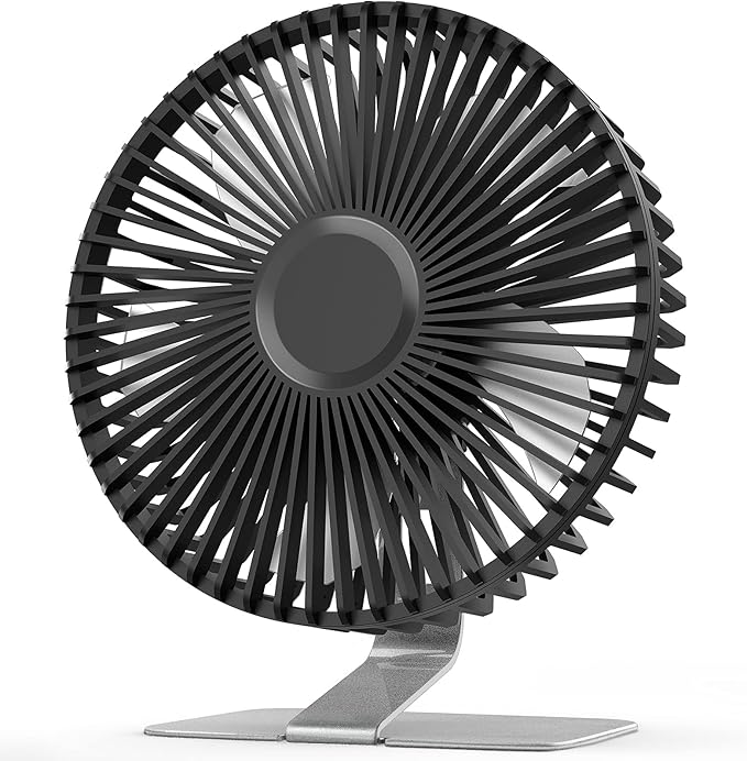 SLENPET 6 inch USB Small Desk Fan, 4 Speeds, Ultra-quiet, 90° Adjustment for Better Cooling, Portable Mini Powerful Deskto...