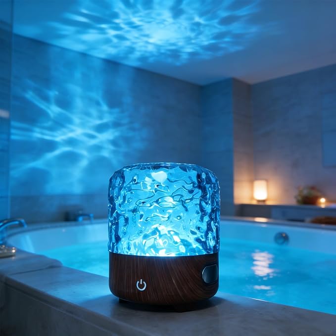 ATRIGLO Shower Light with Bluetooth Speaker - 16 Colors Wireless Rechargeable Gradient LED Lamp with Remote, Dimmable & Ro...