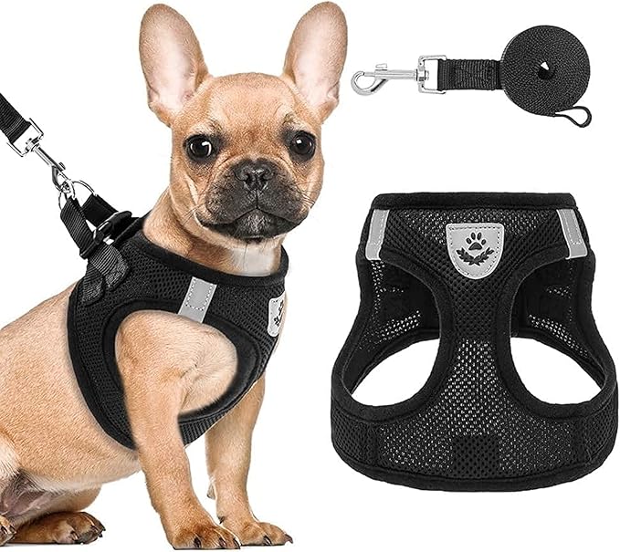 PAWCHIE Puppy Harness and Leash Set - Soft Mesh Dog Vest Harness, Reflective & Adjustable Harness for Small to Medium Dog...
