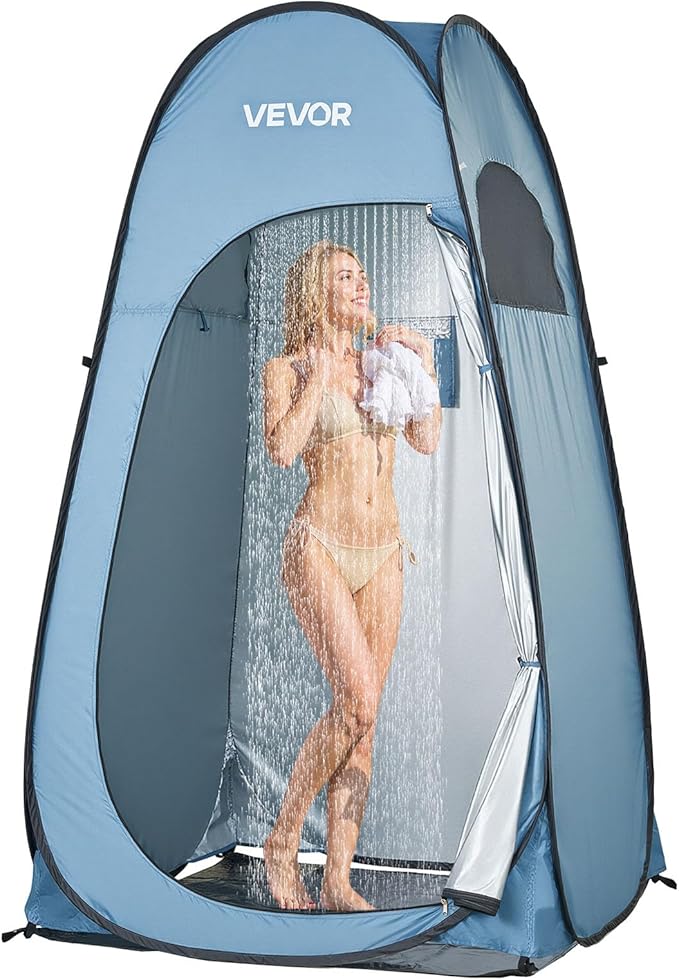 VEVOR Pop up Privacy Tent, Instant Portable Privacy Tent Changing Room with Ground Stakes, Ropes, and Carry Bag, 190T Poly...