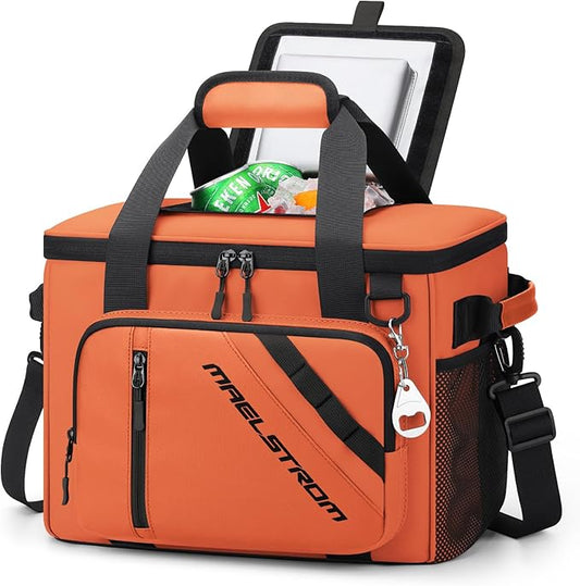 Maelstrom Cooler Bag, 30 Cans Beach Cooler, Large Leakproof Insulated Soft Cooler with Bottle Opener, Ice Chest, Portable ...