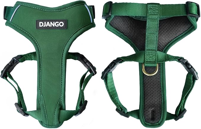 DJANGO Adventure Dog Harness - Stylish and Durable Medium Dog Harness for Outdoor Adventures and Everyday Wear - Forest Gr...