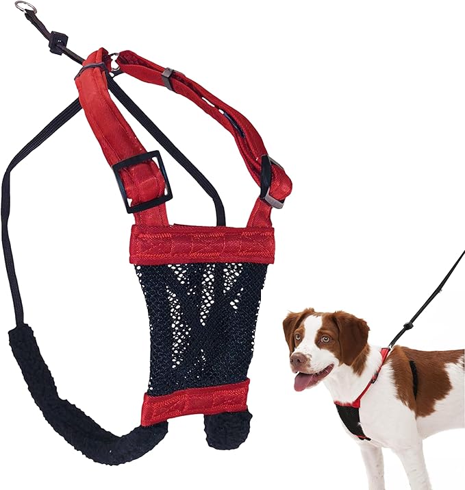 Sporn No Pull Dog Harness, Durable Nylon Mesh Harness for Medium Dogs, No Choke Design, Padded Restraint Sleeves, Adjustab...