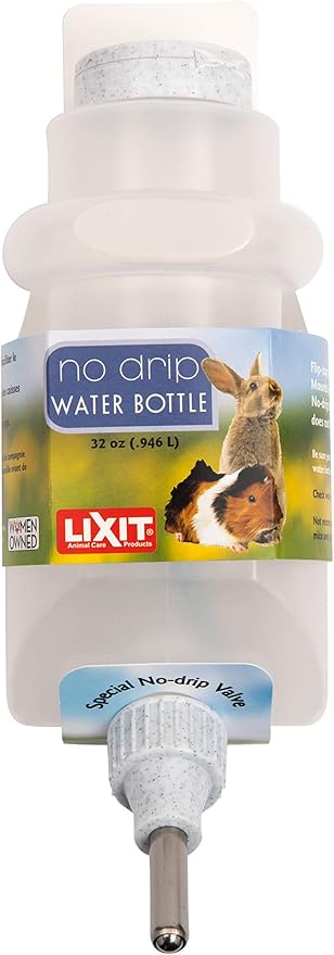 Lixit® Top Fill No Drip Water Bottles for Rabbits, Ferrets, Hamsters, Guinea Pigs, Rats, Chinchillas and Other Small Anima...