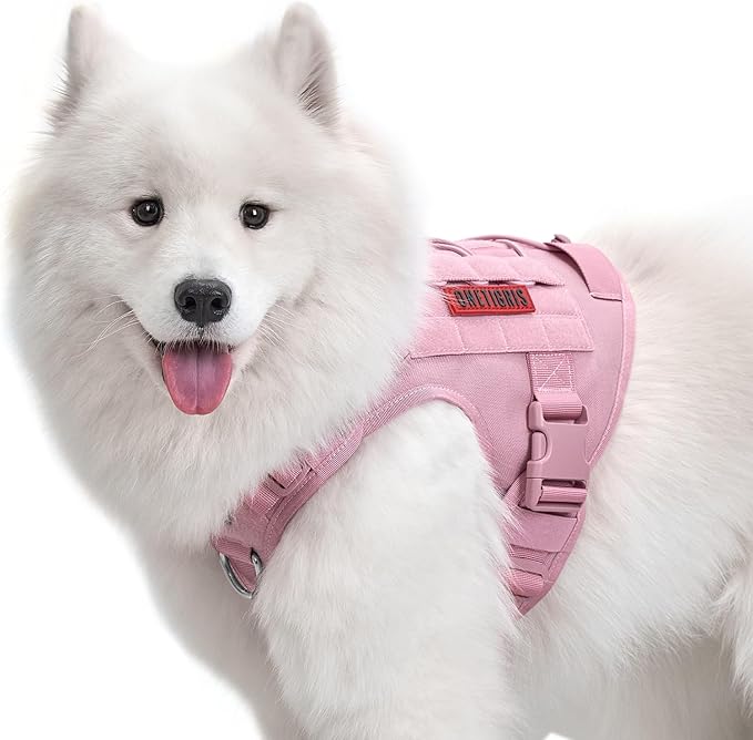 OneTigris Tactical Dog Harness Vest,No-Pull Service Dog Vest with Hook & Loop Panels,Adjustable Dog Vest Harness for Walki...