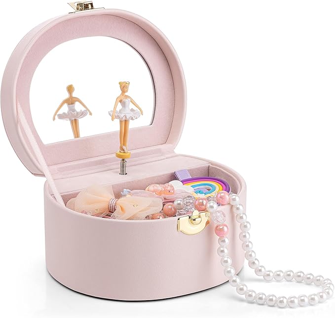 Vlando Musical Jewelry Box for Girls - Valentines Day Gifts for Daughter Kids - Birthday for Girls Ages 4 5 6 7 8-12 Year ...
