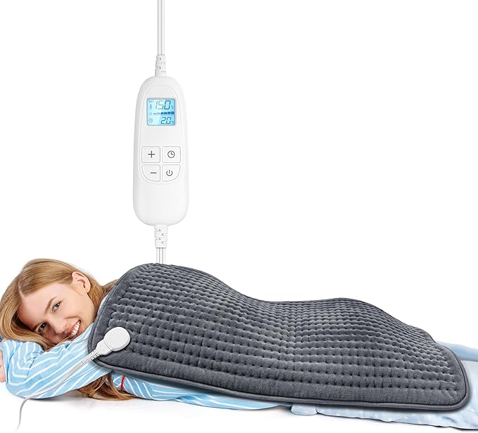 FluffyWarmth Electric Heating Pad for Back, Extra Large 17''x 33'' XXXL for Full Body,Menstrual Period Cramps,Neck Shoulde...