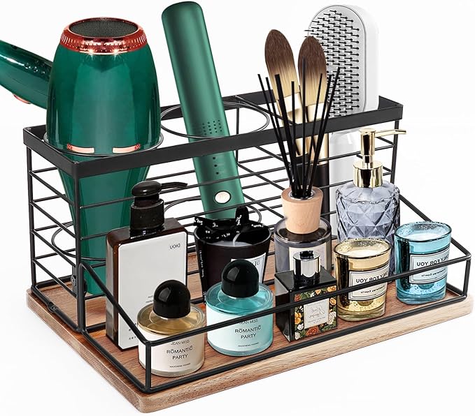 Siyzda Hair Tool Organizer, Movable Hair Dryer Holder, Hair Styling Tools Storage for Vanity, Bath Counter Organizer, Bath...