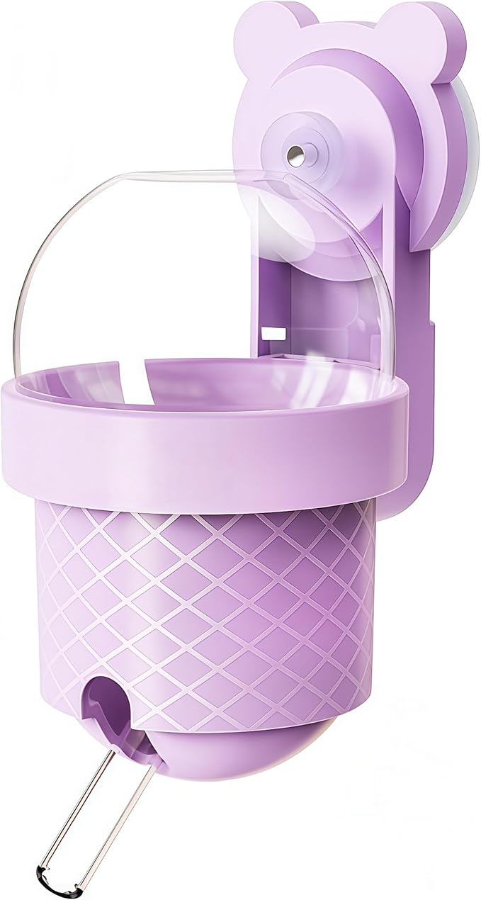Vacuum-Sealed Leak-Proof Whisper-Quiet Hamster Water Bottle 3.72oz, Wall-Mounted & Free-Standing for Glass Tanks & Wire Ca...