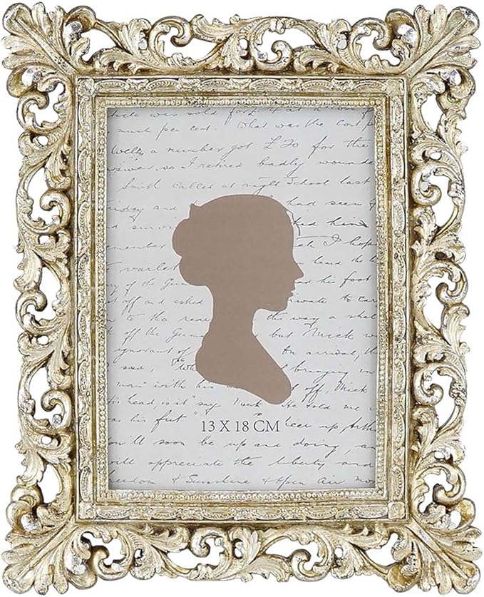 Sunlit Vintage Picture Frame 5x7 Inch, Luxury Antique Photo Frames with Glass Front, Photo Display, Tabletop Wall Hanging,...