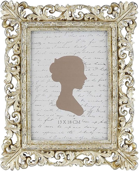 Sunlit Vintage Picture Frame 5x7 Inch, Luxury Antique Photo Frames with Glass Front, Photo Display, Tabletop Wall Hanging,...