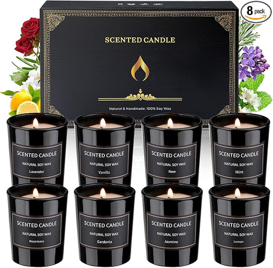 Candle Set, Holiday Scented Candle Soy Candles for Home Scented, Candle Gift Set for Women Men Holiday Candle Aromatherapy...